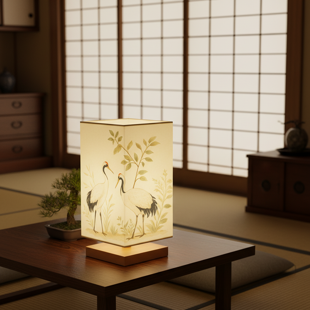 JapandiLume - Minimalistische Japandi Tafellamp van Bamboe