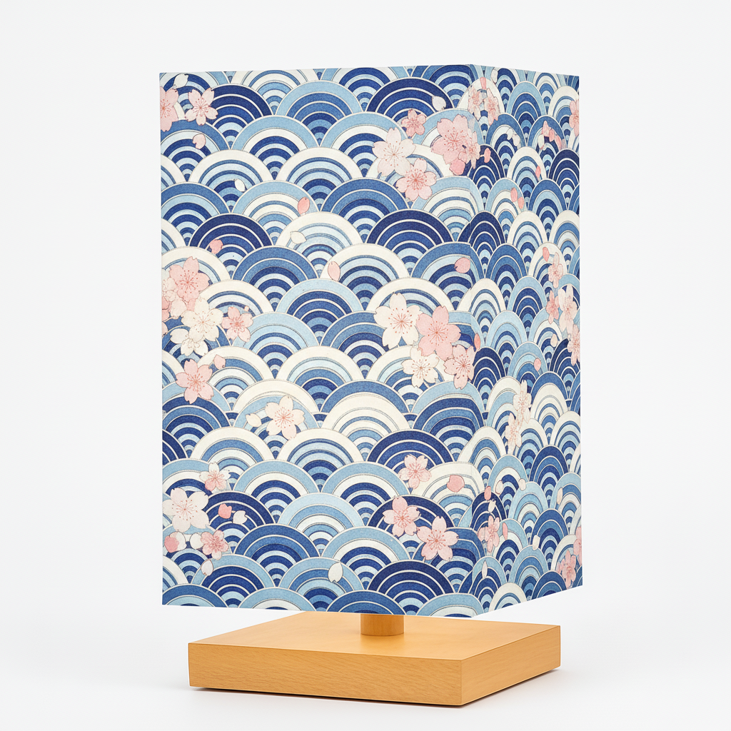 Lunari – Japandi Tafellamp met Kersenbloesem Motief