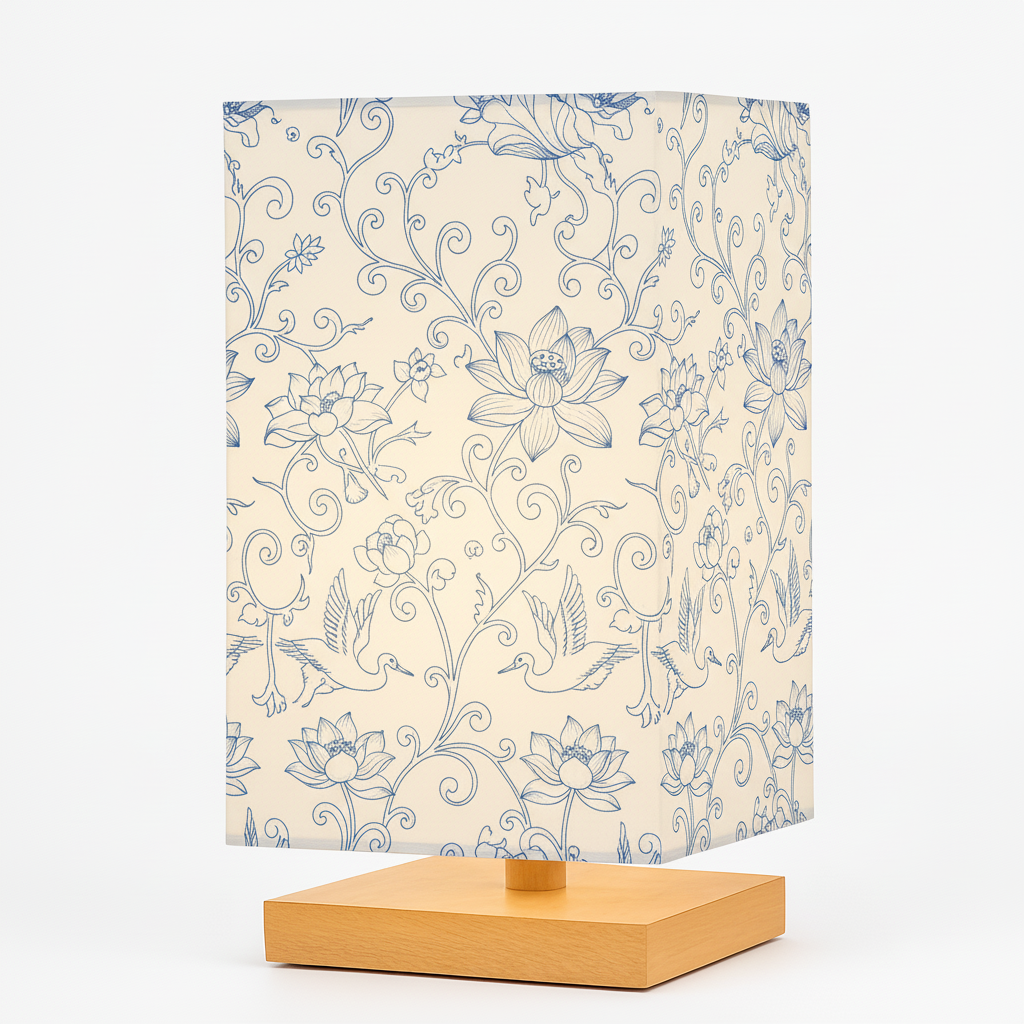 Zenora Light - Japandi Tafellamp met Bloemenpatroon